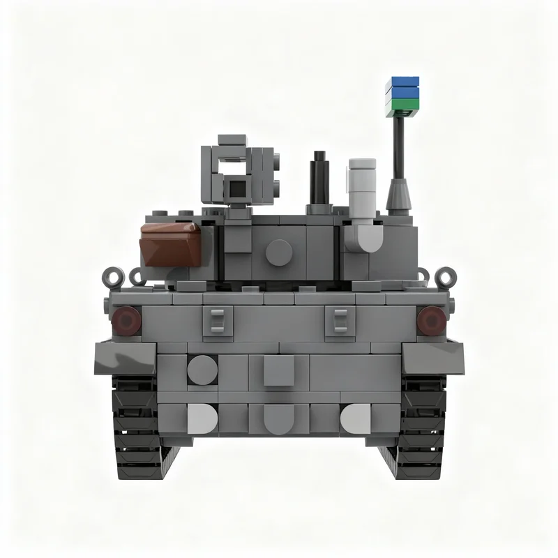 Фото 623 детали MOC Creator 2S25M-Sprut SD Российский легкий танк, масштаб 1:35, модель из строительных блоков, рождественские подарки, игрушки для сборки и демонстрации. №4