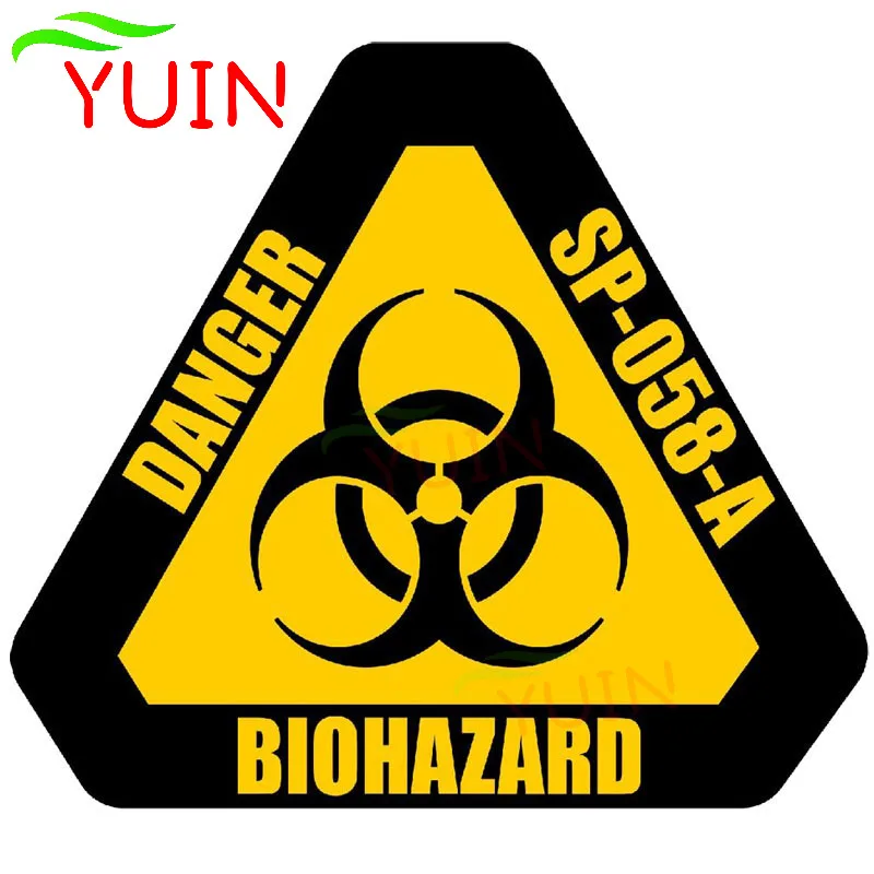 

DANGER BIOHAZARD Sign Warning Mark Personality Car Sticker Motorcycle Accessories PVC Window Decoration Waterproof Decal 12*11cm