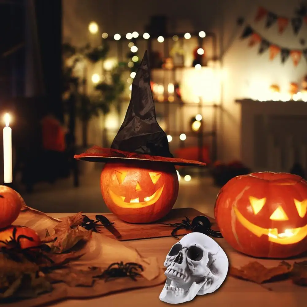 

Realistic Skull Prop Realistic Life Size Skull Model for Halloween Decor Outdoor Graveyard Skeleton Head Bone Model Halloween
