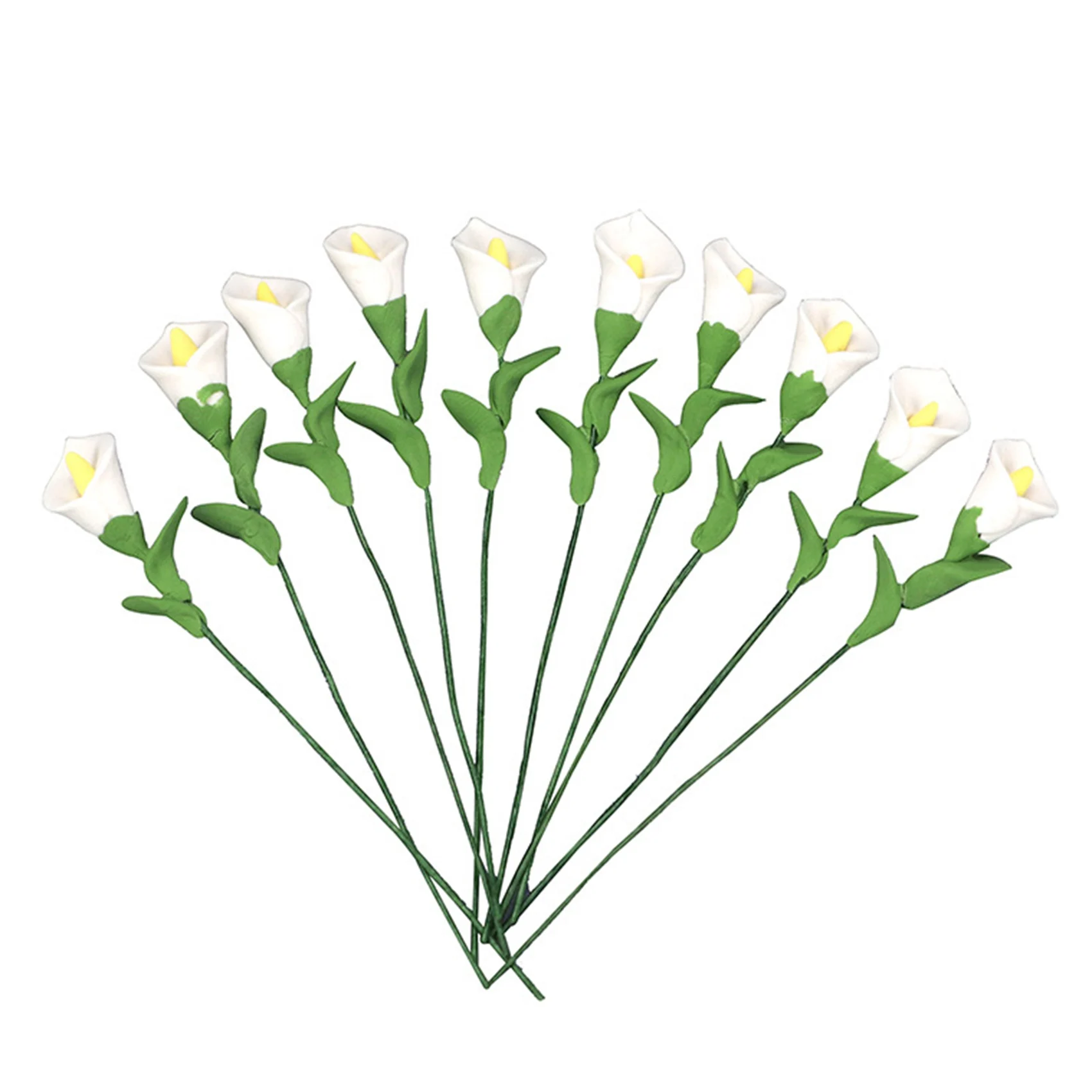 10 шт. 1/12 миниатюрные аксессуары мини-глина калла лилия имитация цветочной модели