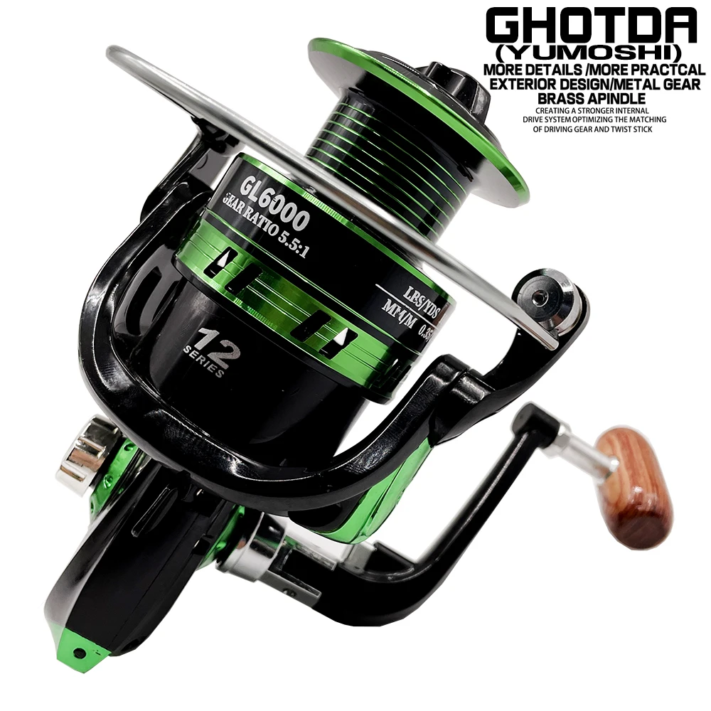 

Рыболовная катушка, 12 шарикоподшипников, 1000-7000