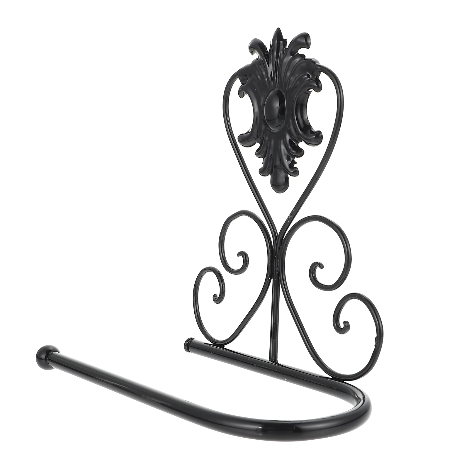 

Household Paper Towel Holder Creative Towel Rack Roll Paper Rack for Bathroom (Black)