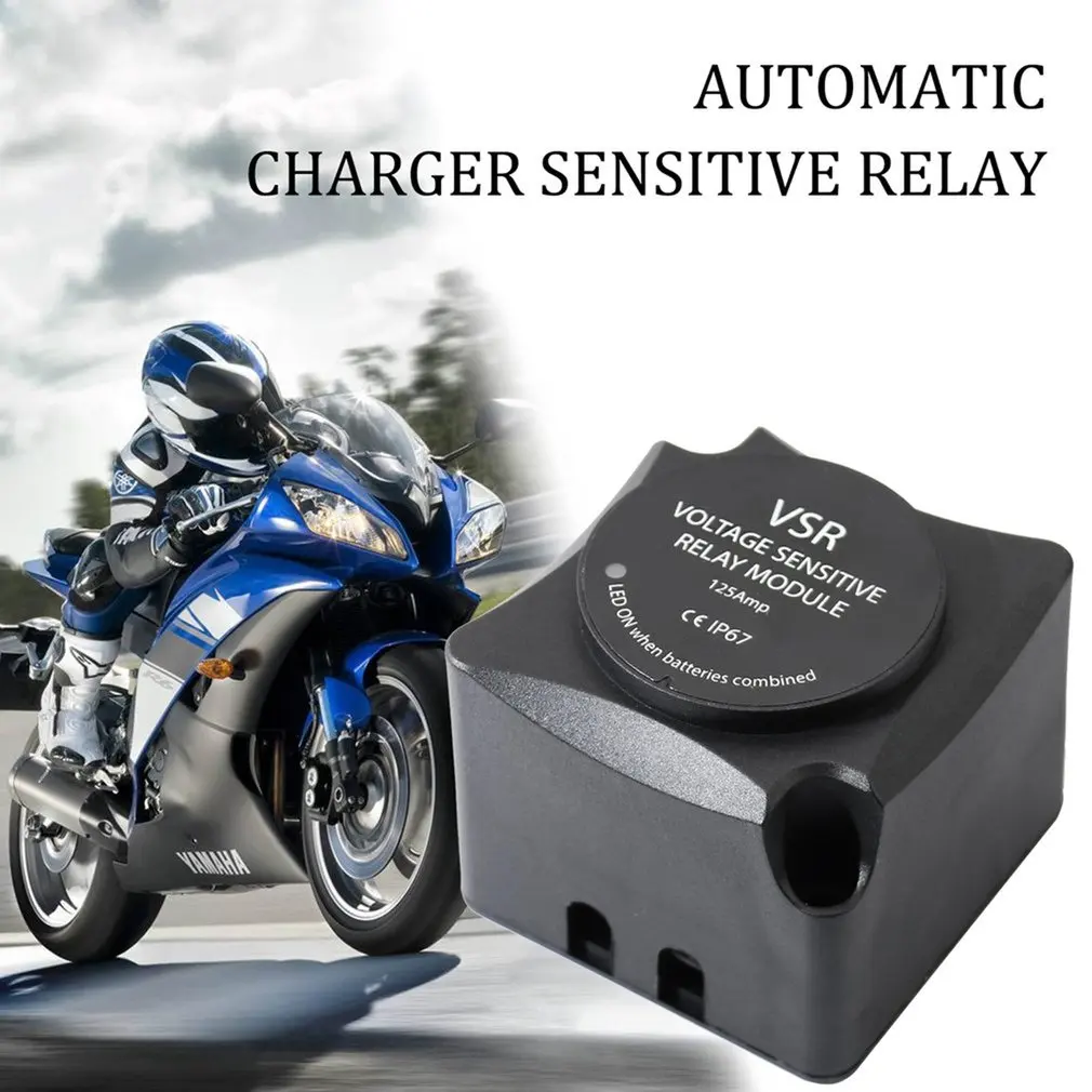 

Voltage Sensitive Relay 12V 125A Automatic Charging Sensing Relay Yacht Ship Dual Battery Isolator Auto Accessories