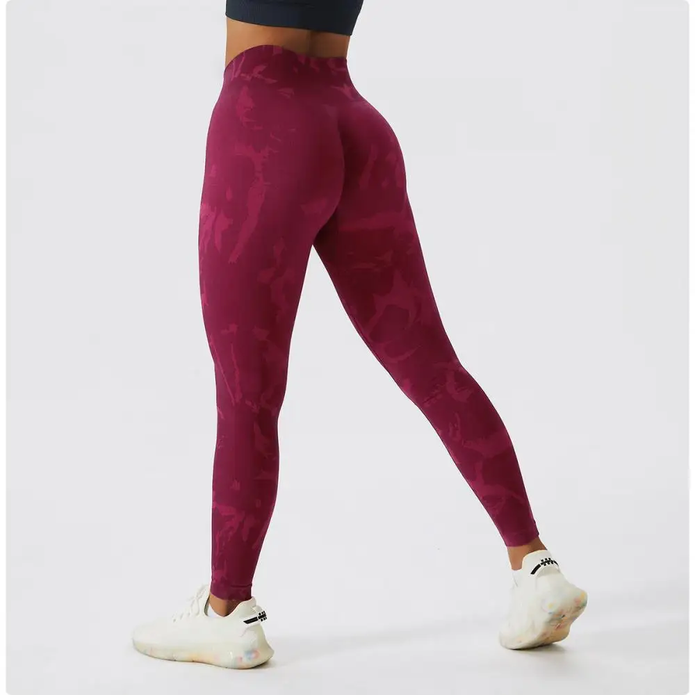 Camouflage Seamless Leggings Women Push Up Fitness Leggings High Waist Stretchy Yoga Pants Gym Workout Pants