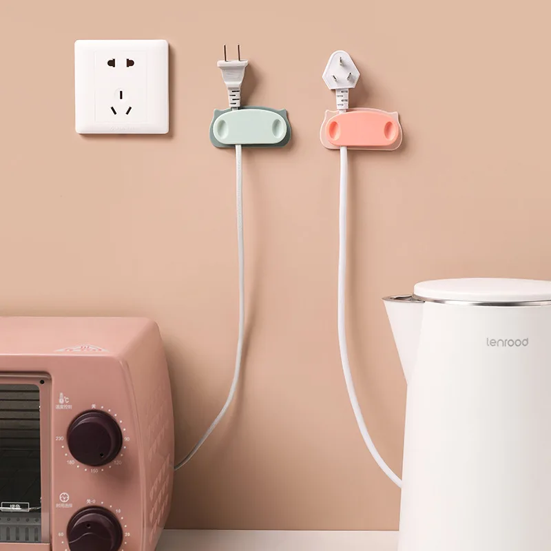

Cable Manager Cartoon Thread Management Device Punch-free Household Appliances Plug HolderKitchen Organizer Bathroom Accessories