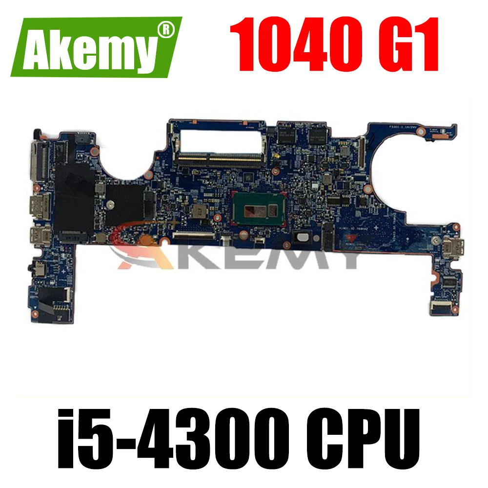 

803000-001 motherboard For HP 1040 G1 laptop motherboard SR1ED i5-4300 CPU tested 100% work
