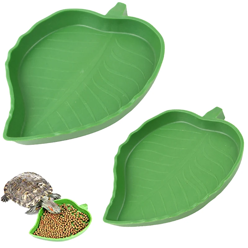 

Amphibians Reptiles Feeder Plastic Reptile Terrarium Feeding Basin Tortoise Lizard Crawler Bowl Basin Water Fountain for Turtles