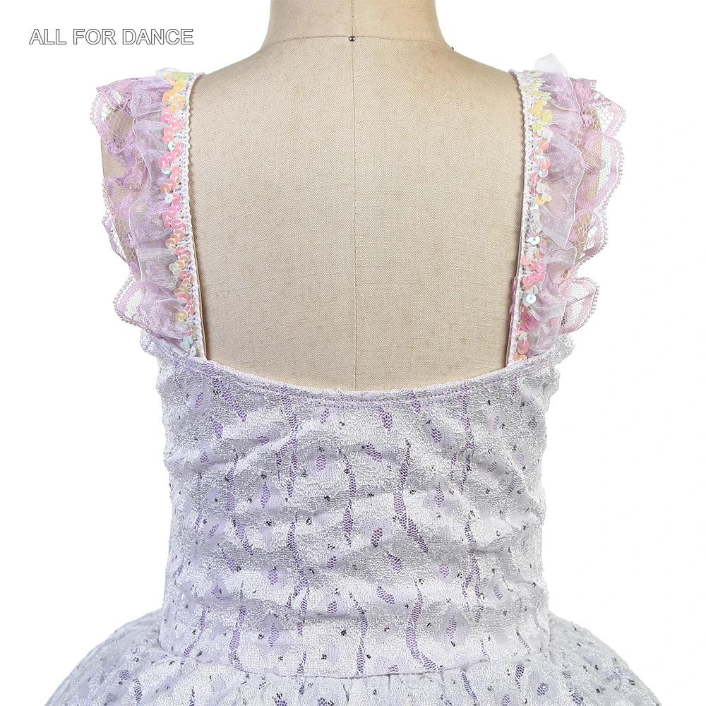 15303 сиреневое балетное танцевальное платье-пачка кружевное платье для детей