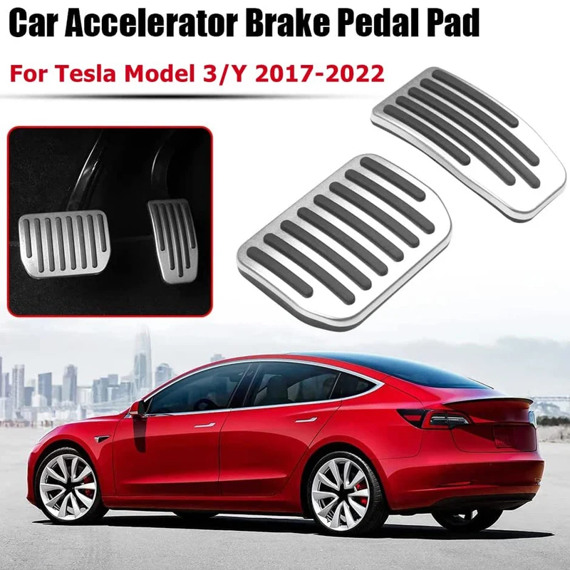 

Custom Foot Pedal Pads for Tesla Model 3 Model Y Non-Slip Accelerator Brake Pedal Cover Multicolor Optional Car interior