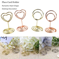 1pc fashion wedding supplies desktop decoration rose gold table numbers holder clamps stand place card photos clips