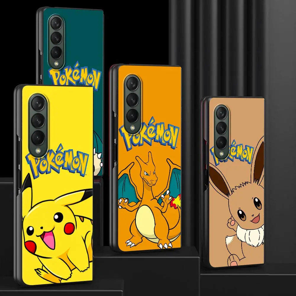 

Case For Samsung Galaxy Z Fold 3 Funda Hard PC Mobile Phone Housing Z Fold3 Luxury Coque Shell Funny Pokemon