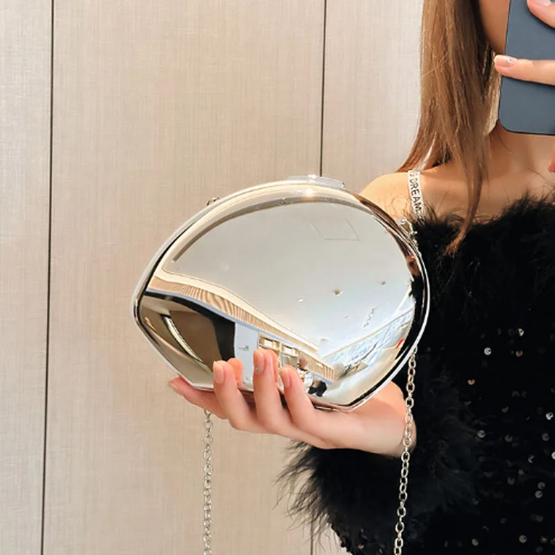 Дизайнерская акриловая сумка-клатч в форме ракушки Женская вечерняя сумка Милая