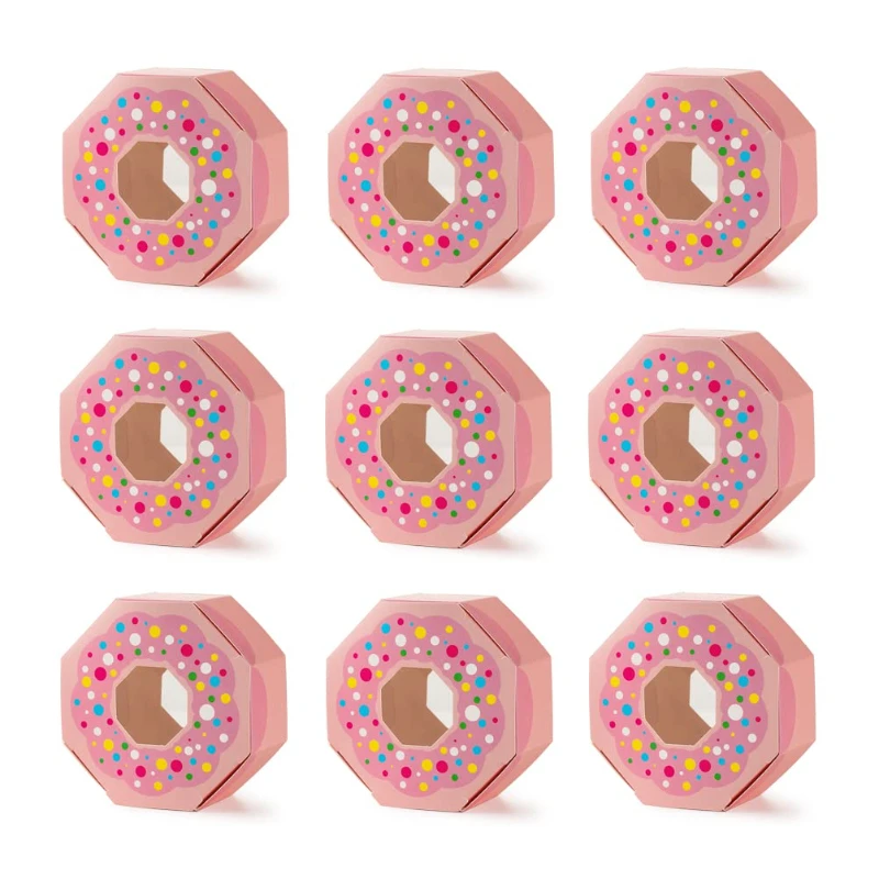 Es Sweet Doughnut Candy Boxes Kids Birthday Baby Shower Party Decorations Thanks Goodies Gift