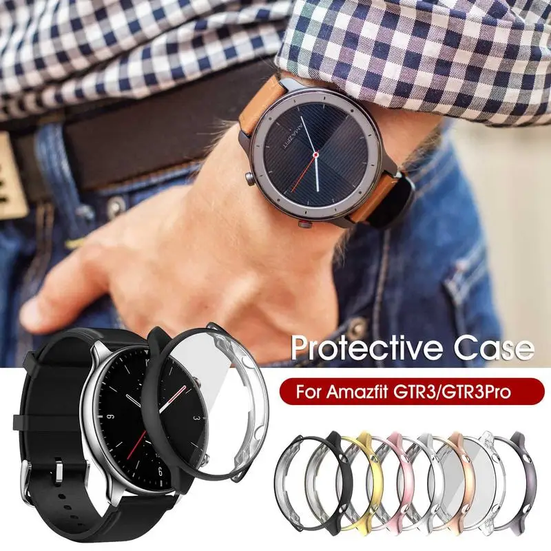 

New TPU Full Screen Protector Case For Amazfit GTR3 GTR 3 Pro Cover Edge Shell Protective Bumper Shell Smart Watch Accessories