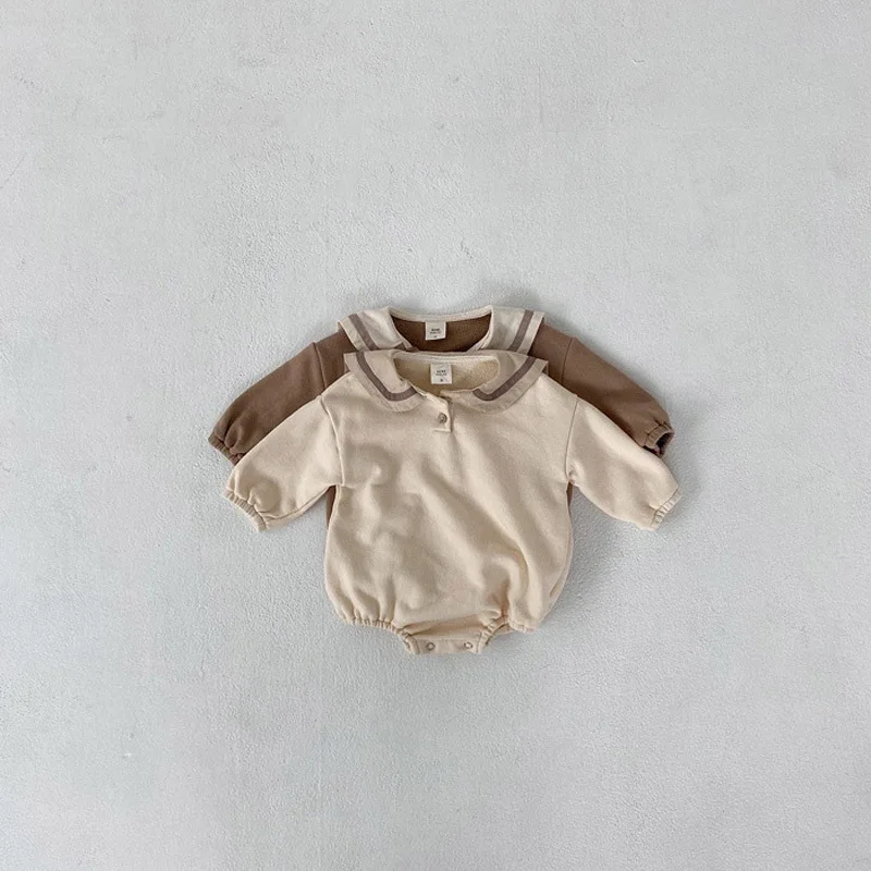 RiniLucia Fashion Baby Girls Romper Cotton Long Sleeve Ruffles Baby Rompers Infant Playsuit Jumpsuits Cute Newborn Clothes