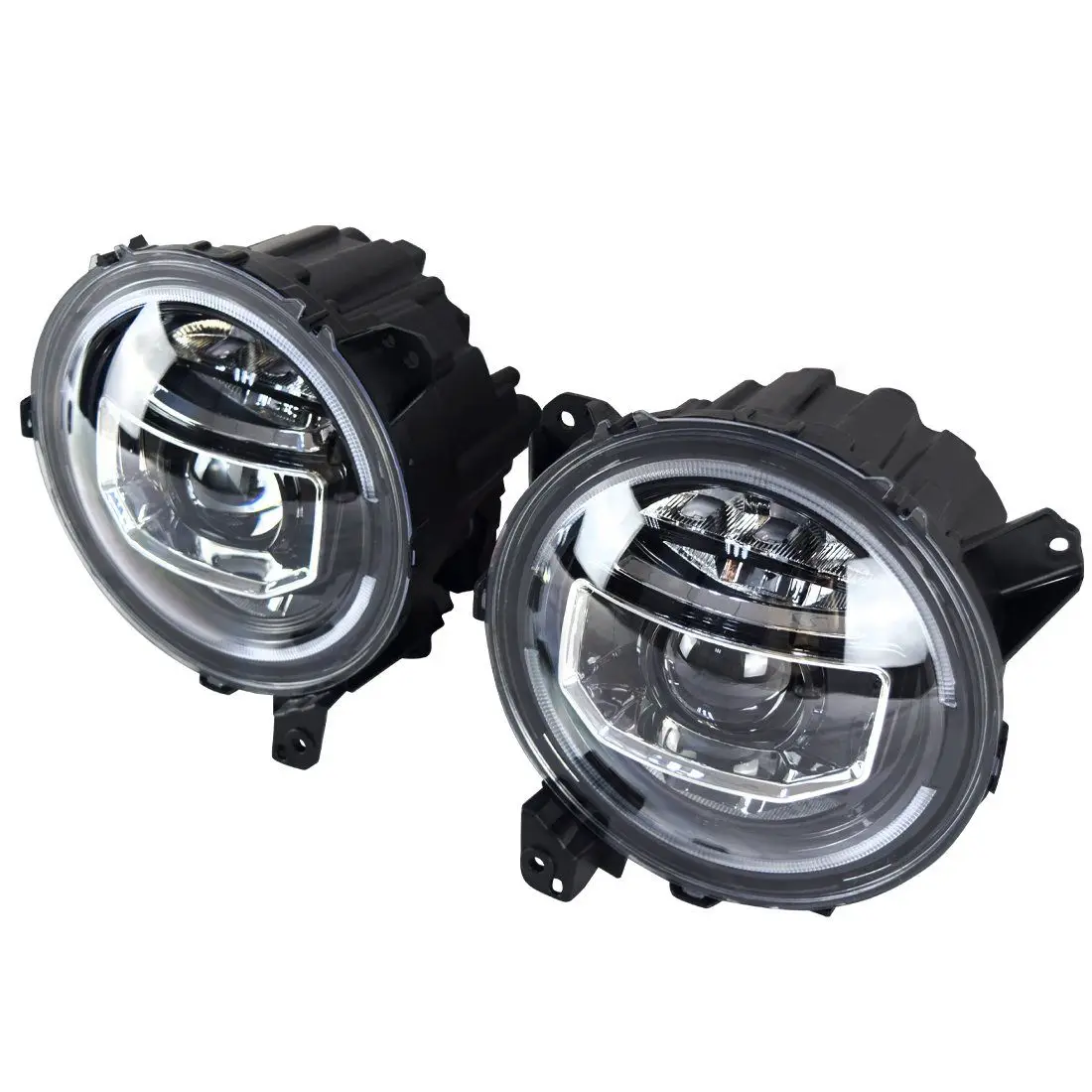 9-дюймовые дневные галогенные фары с анимацией запуска для 18-21 Jeep Wrangler JL & Gladiator JT