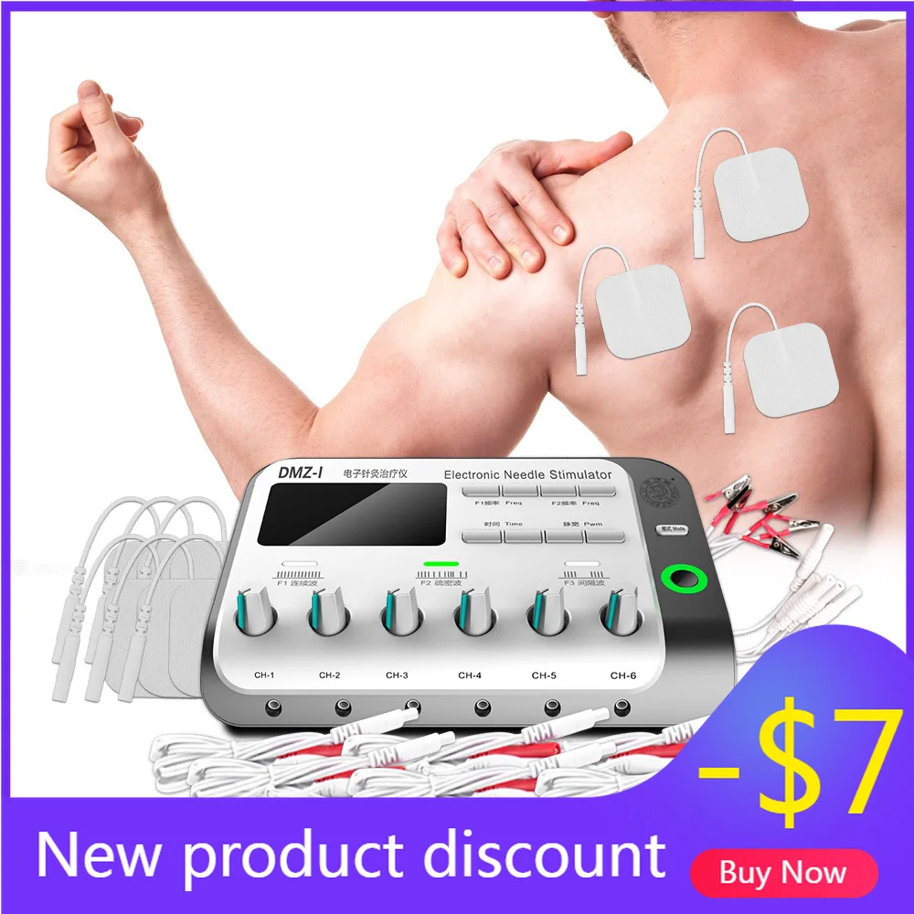 

Adjustable Physiotherapy TENS Machine EMS Massager for Body Neck Back Leg Foot Electrostimulation Patches Multifunctional Device