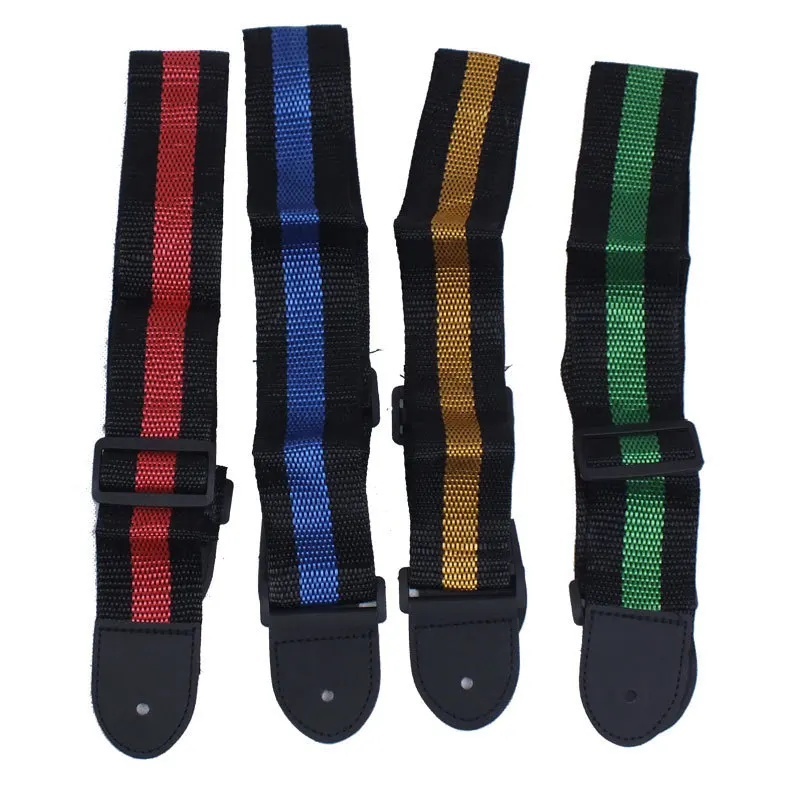 

Adjustable Universal Guitar Strap Adjustable Nylon Guitar Belt with PU Leather End for Acoustic Classical Electric Guitar