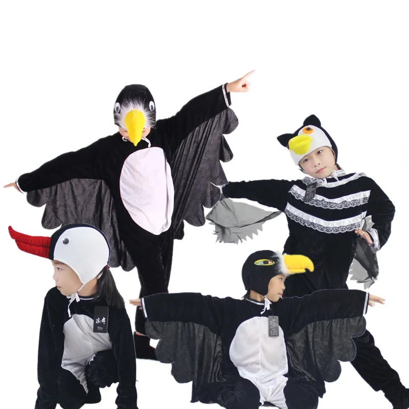 Children Adults  Animal Bird Oriole Parrot Swallow Eagle Woodpecker Cosplay  Fancy Dress Jumpsuit Costume Gifts Set Halloween