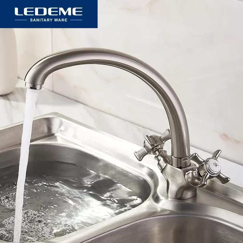 

Solid Brass Chrome Water Kitchen Faucet Kitchen Sink Faucet 360 Degree Swivel Taps Kitchen Faucets Mixer Tap L5911A