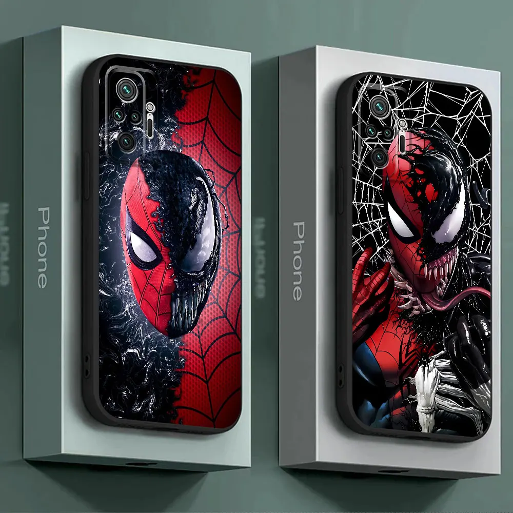 Marvel Spider Man Venom Phone Case for Xiaomi Redmi Note 11 Pro 8T 10 9T 12 9 8 7 11S 9S 10S 12S 13 Cases TPU Soft Cover