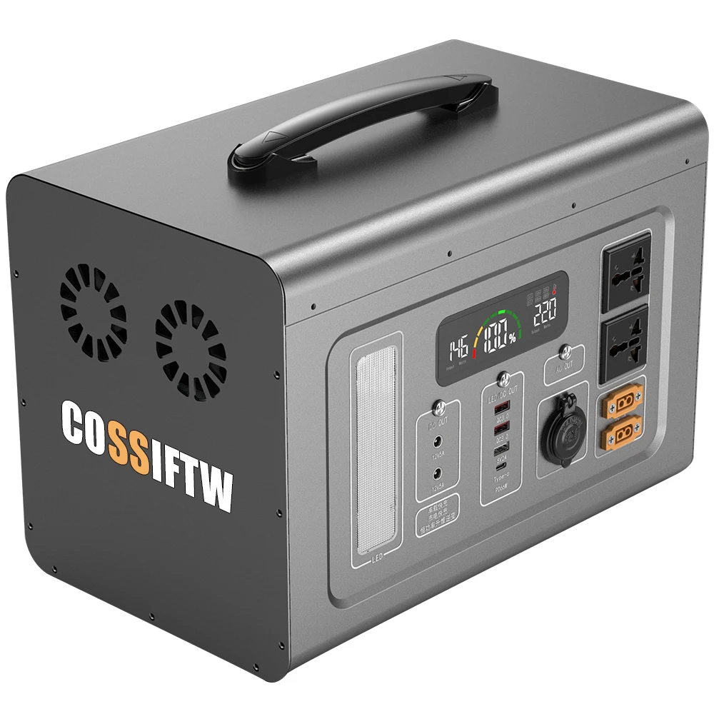 

Portable Power Station 1500W Peak 3000W 1332Wh Solar Generator