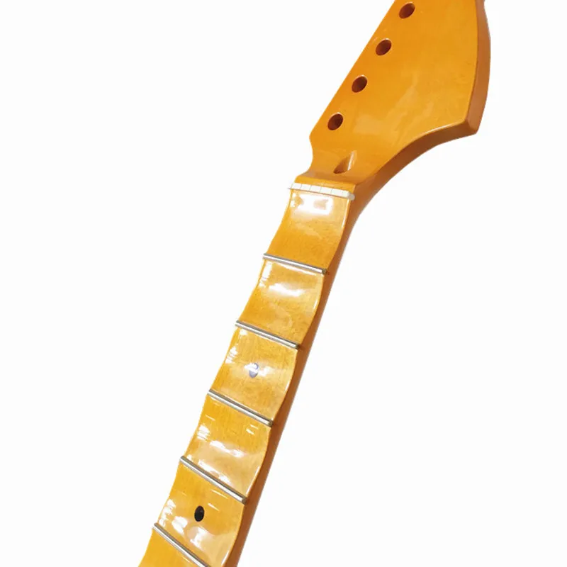 Фото Disado 22 Frets Inlay Dots Concave Fingerboard Yellow Electric Guitar Neck Wholesale Guitar Accessories Parts Musical Instrument №1