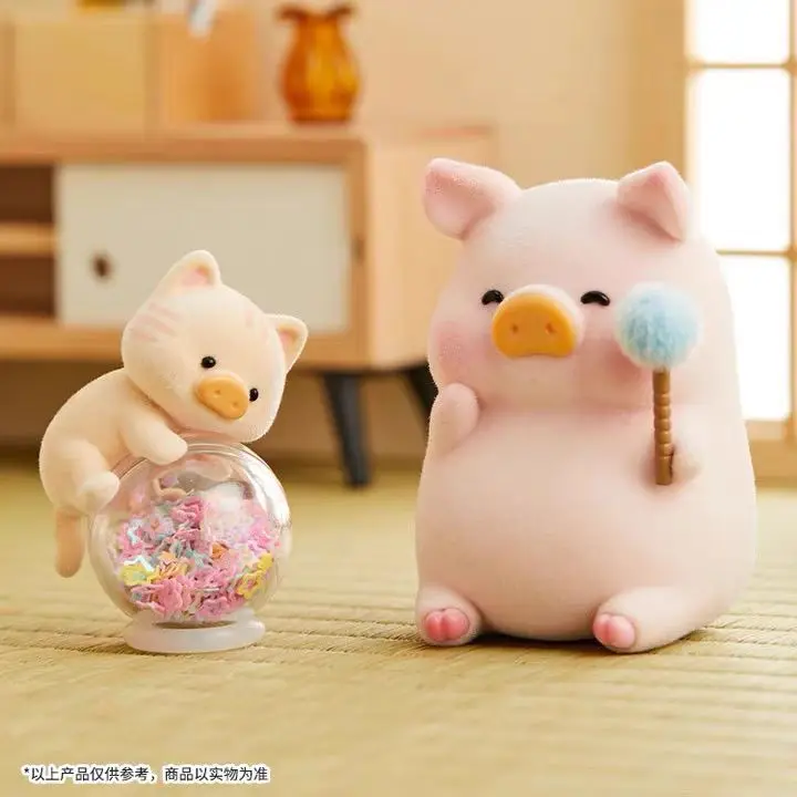 Фото Оригинальная серия плюшевых игрушек TOYZEROPLUS LuLu The Piggy Caturday Blind Box, флокированная плюшевая игрушка, украшение для стола, очаровательный подарок на день рождения, в наличии №5
