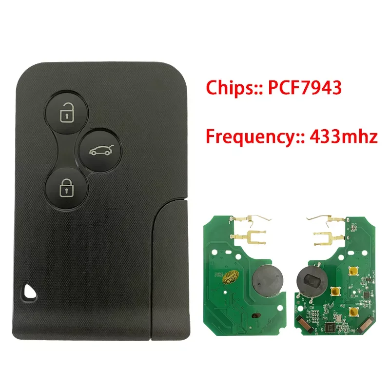 Для 2009 + Renault Clio IV Captur 285971998R безключевой смарт-ключ PCF7953M 4A Chip 433 MHZ CN010026 |