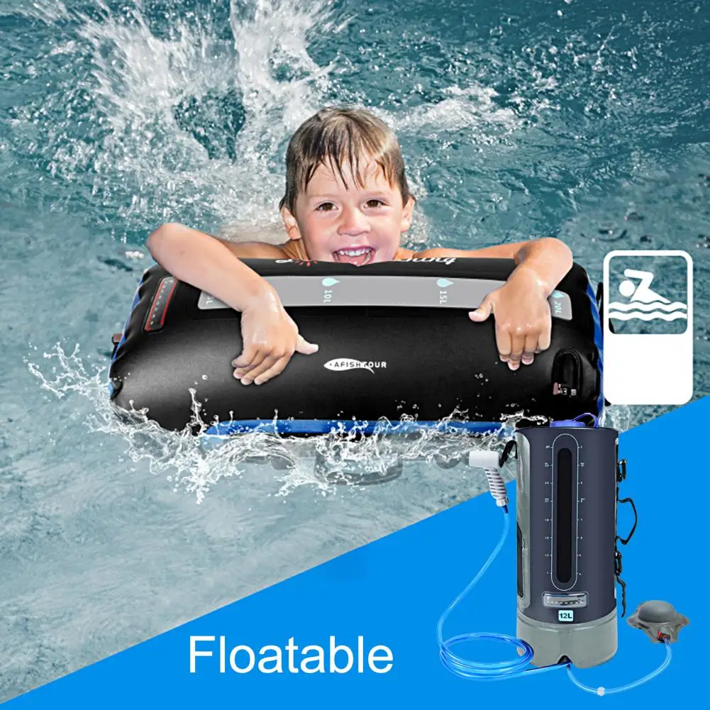 

Convenient Black Color Outdoor Shower Camping Water Storage Bag for Backpacking