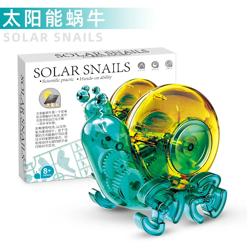 

Creative Snail Model Educational Physical Optics Solar Orangutan Powered Robot Science Kit Outdoor Toys For Kids Learning Gift