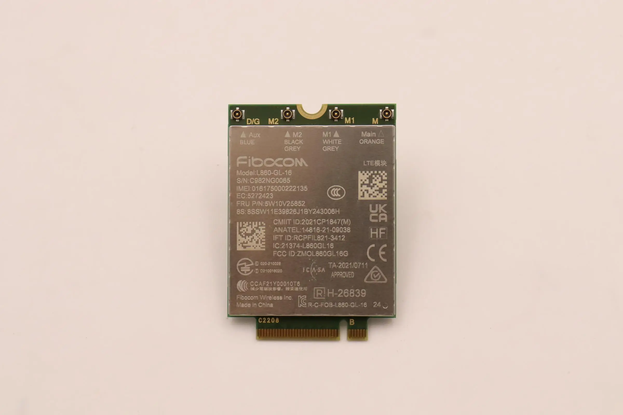 L860-GL-16 4G LTE WWAN для ThinkPad T14 P14s поколения 4 5W10V25852 (art.: 3920d19f91ef6) - 3920d19f91ef6