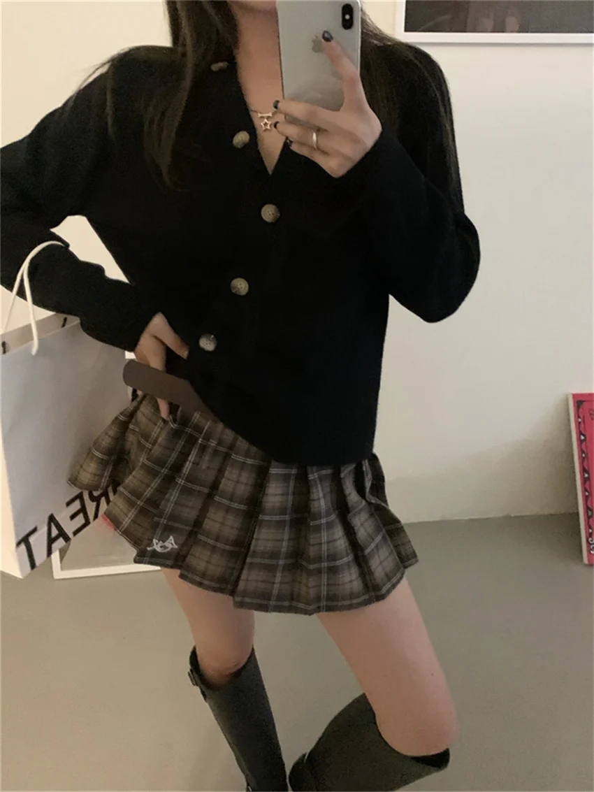 Alien Kitty 2023 осенние однотонные пальто тонкие женские удобные универсальные