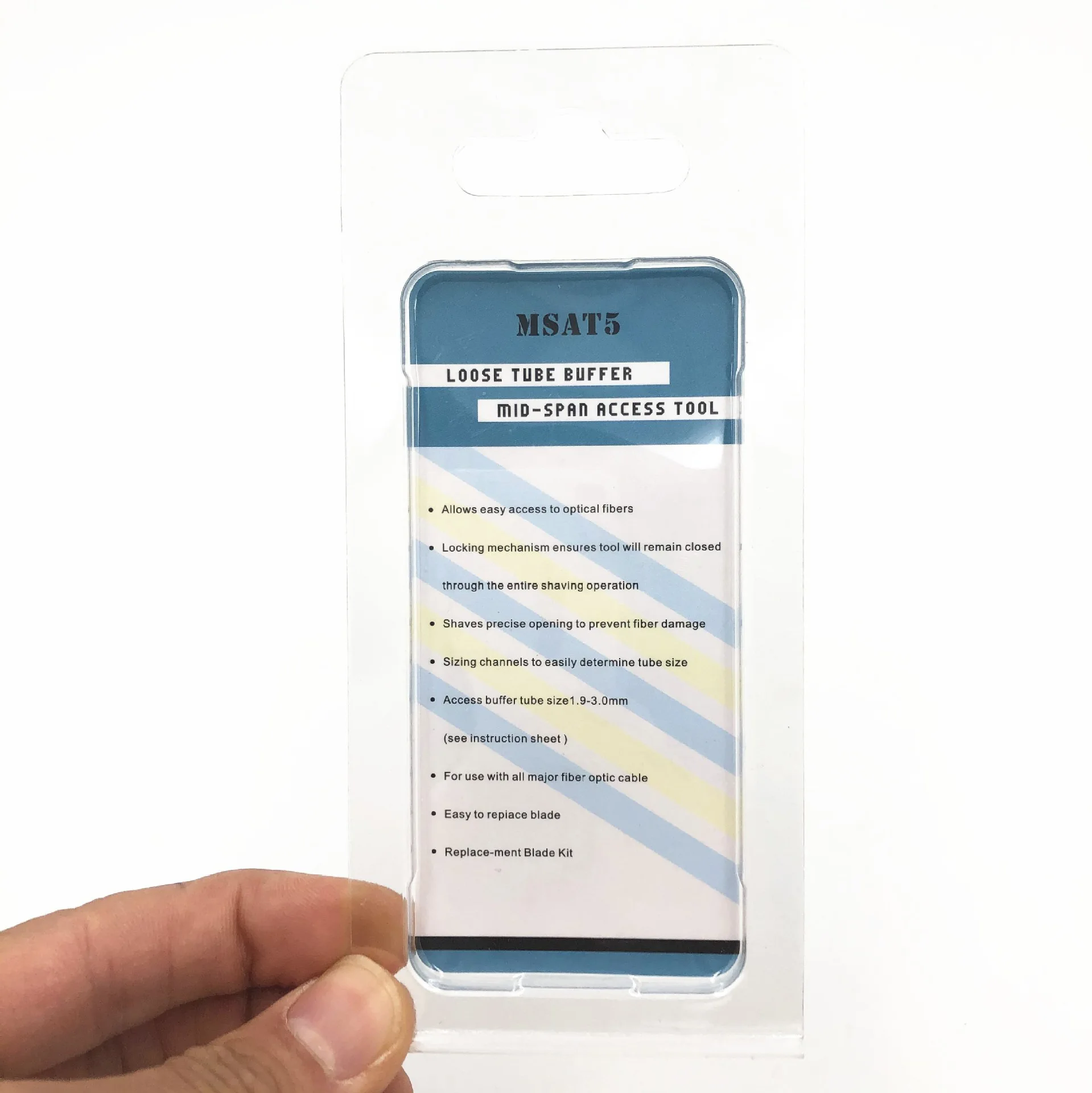 Domestic 1.9-3.0mm MSAT-5 Fiber Optical Cable Ribbon Stripper Loose Buffer Tube Stripper  Access ToolReplaceable Blade