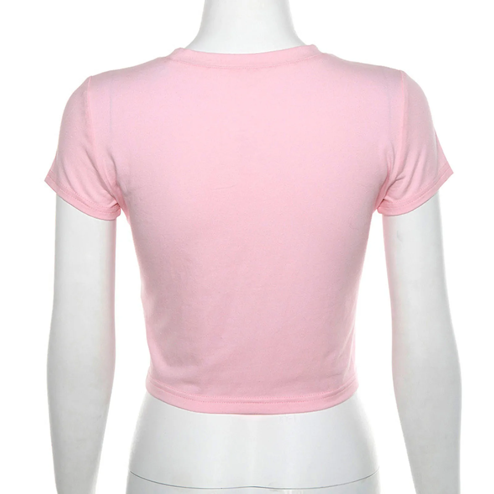 Футболка женская розовая с коротким рукавом милая Повседневная рубашка в стиле
