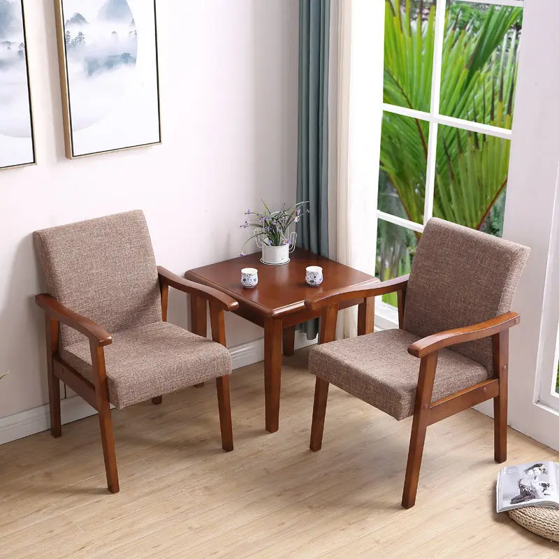 

Кресло со спинкой из массива дерева, с подлокотниками, компьютерное кресло, настольное кресло, домашнее кресло с одним диваном, кресло из ис...