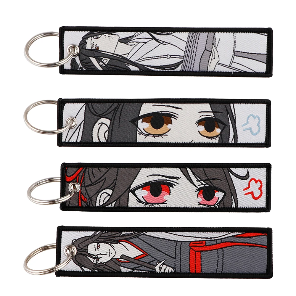 

Anime Mo Dao Zu Shi Key Fobs Holder Embroidery Keychain for Motorcycles Key Ring Key Tag Chaveiro Backpack Accessories Gifts