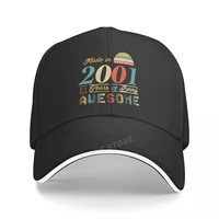 fashion hats made in 2001 21 years of being awesome 21th birthday gift printing baseball cap summer caps new youth sun hat