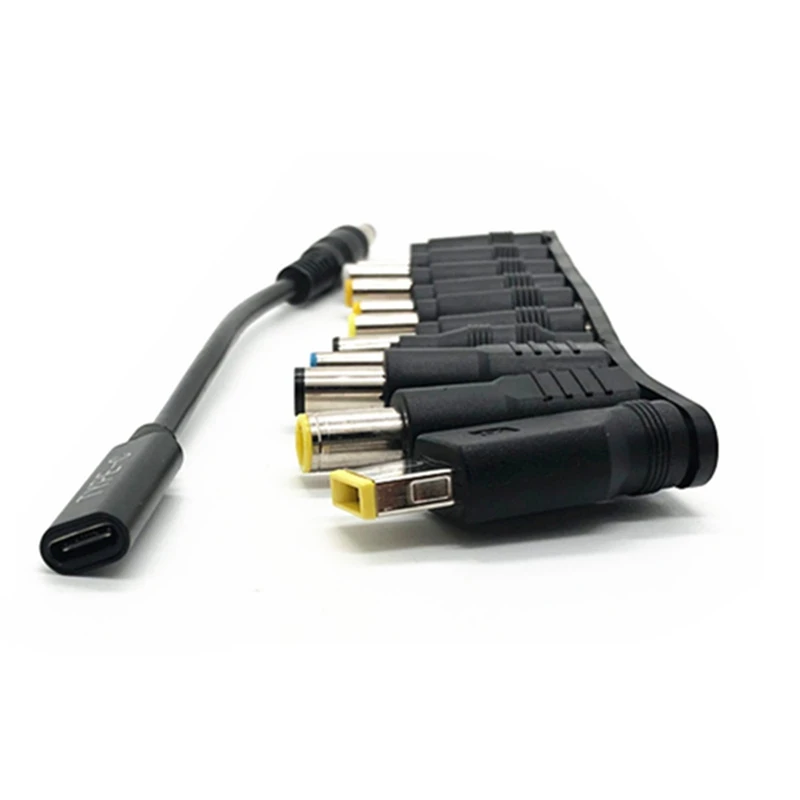 

Адаптер питания USB Type-C PD, конвертер, штекер постоянного тока, соединительный кабель, штекер 5,5x2,1 мм, адаптер для ноутбука Asus, Toshiba