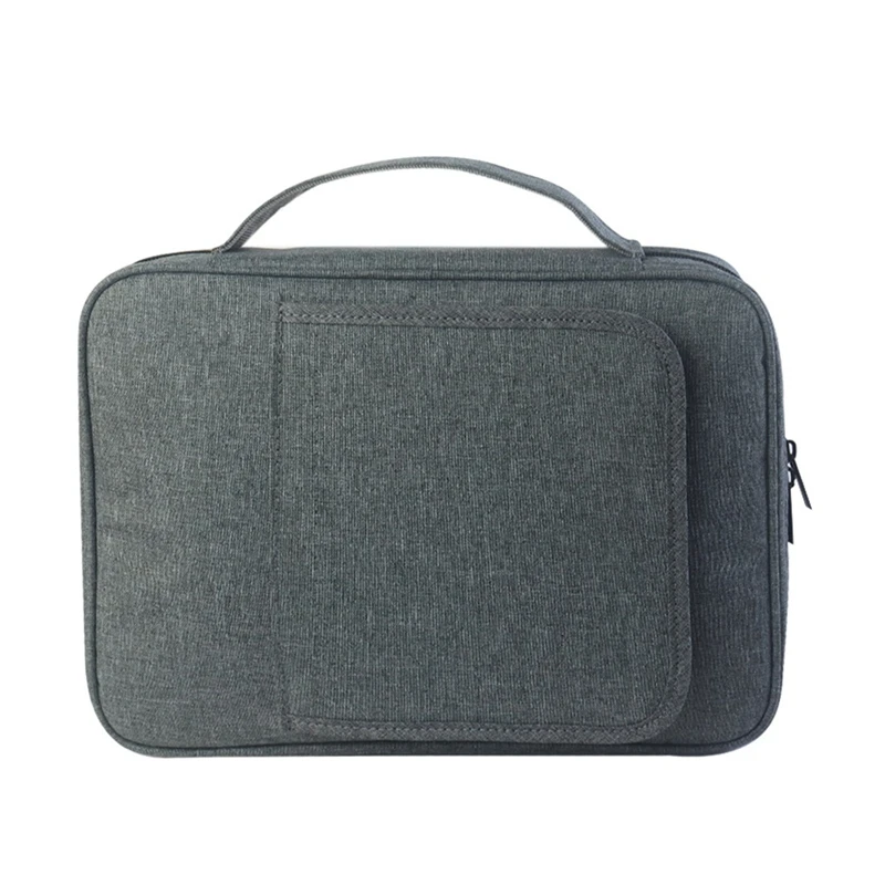 

1 Piece Gray High Quality Men's Canvas Book Cover Stand Style Organizer Book Cover With Handle