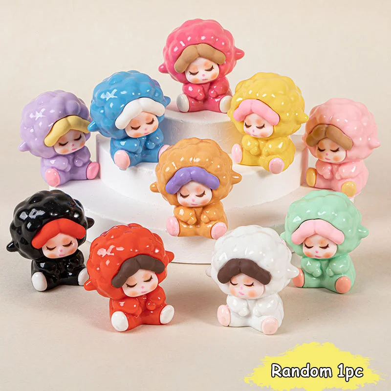 Сплошной цвет Венди Овечий орнамент случайный 1 шт. настольный автомобиль