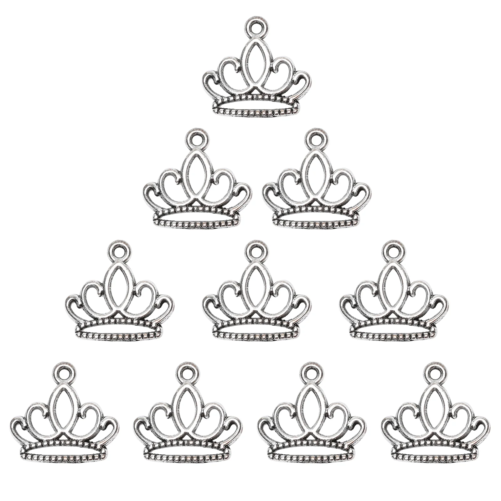 

20 Pcs Lotus Necklace Accessory Pendant Jewelry Keychain Accessories Amulet Creative Alloy Crown Alloys (zinc DIY Crown-shaped