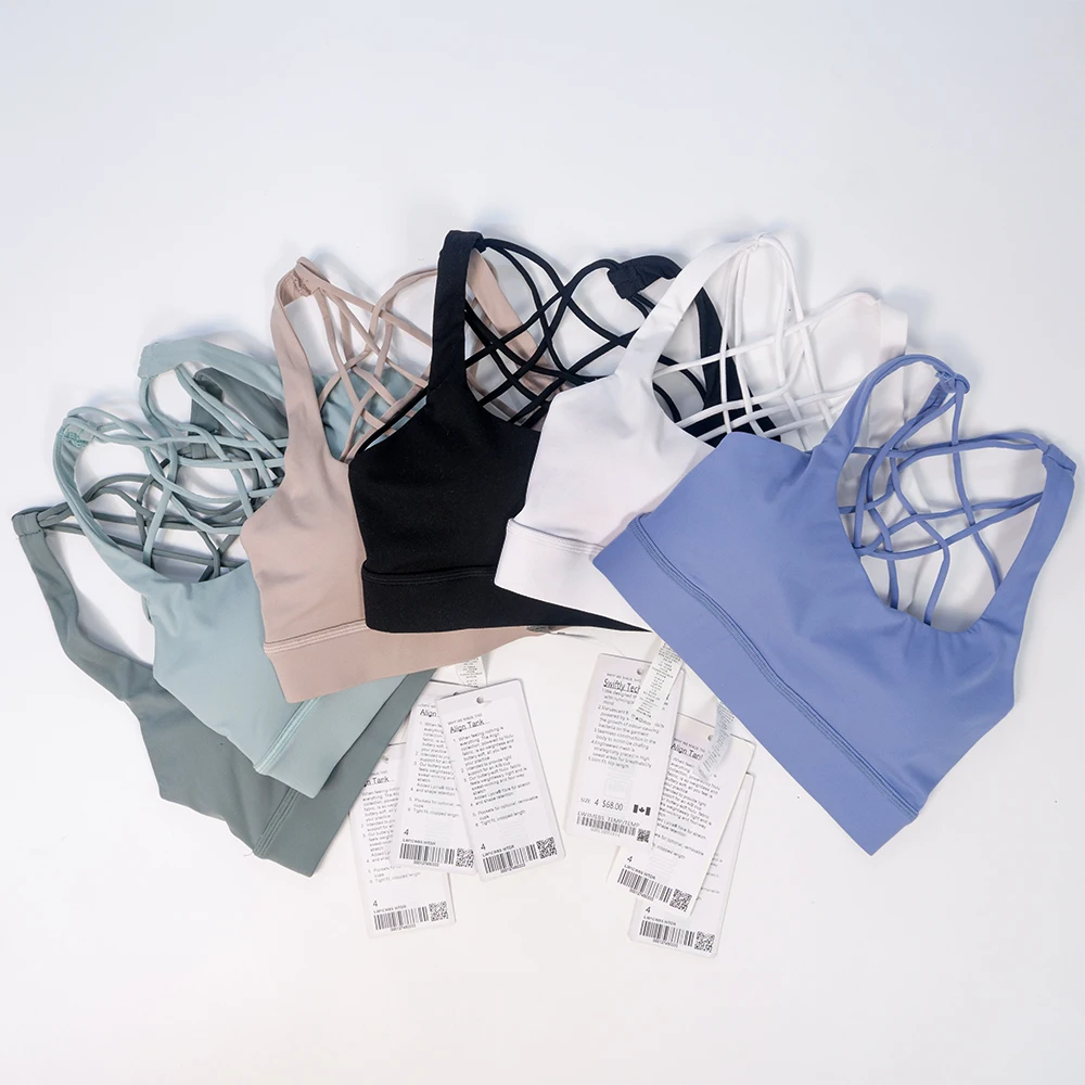 Lulu Women Stretchy Sport Tops Bra Quick-drying Breathable Shock-proof Beautiful Back Sports Bra Yoga Gym Exercise Running Vest