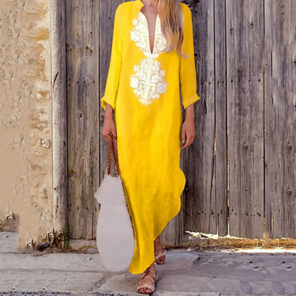 

Платье макси, простое женское платье, кружевное вязаное крючком платье в стиле ретро