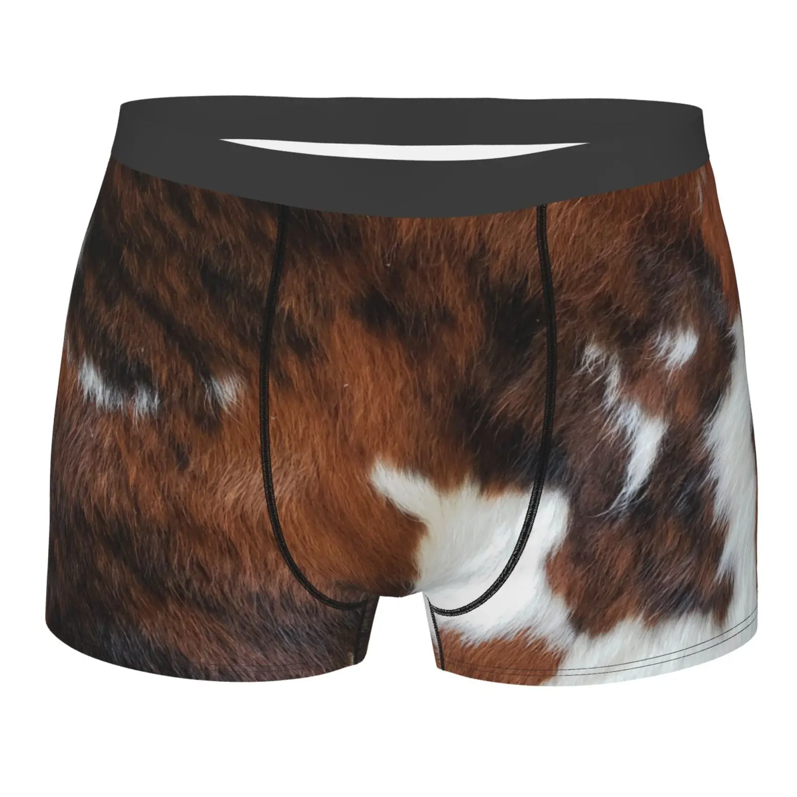 

Old Tan Cowhide Leather 2851 Boxer Briefs Sexy Long Leg Men Underwear Man Shorts Male U Pouch Panties Underwear Mens Underwear