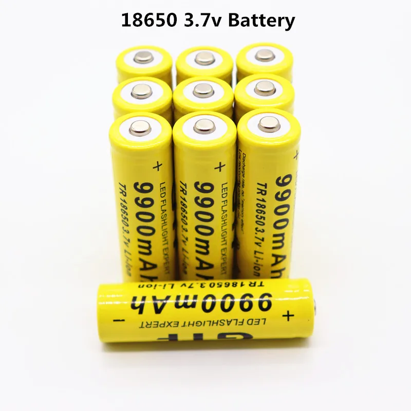 

Baterías recargables de iones de Litio para linternas LED, 20-50, 18650, 3,7 V, 9900 mA, batería de Litio, libre de transpo