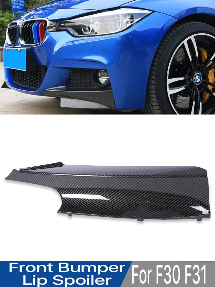 

M Tech Carbon Fiber Front Bumper Lip Spoiler Black Splitters Flap Corner Valance For BMW 3 Series F30 F31 2012-2019 320i 328i