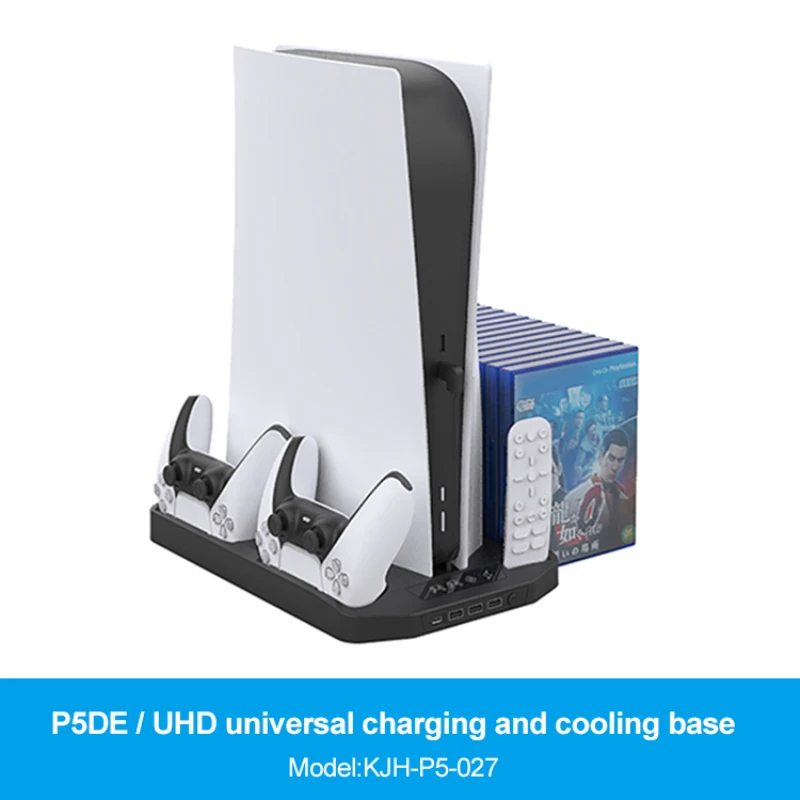 

Cooling Charging Dock Universal Multifunctional Dual Fan Charging Dock Ps5 3-in-1 600g Gamepad Dock Game Console Accessories Ps5