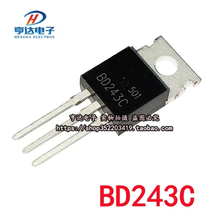 

25pcs origianl new BD243C TO-220 power crystal triode 6A/100V NPN BD243