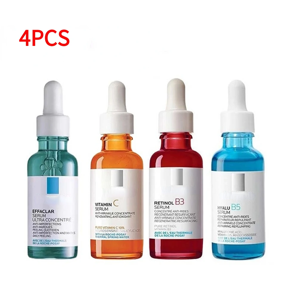 

4PCS La Roche /Hyalu B5/Effaclar/RetinolB3/VitaminC10/Niacinamide 10/Cicaplast B5 /Facial Serum Anti-aging Skin Care 30ml